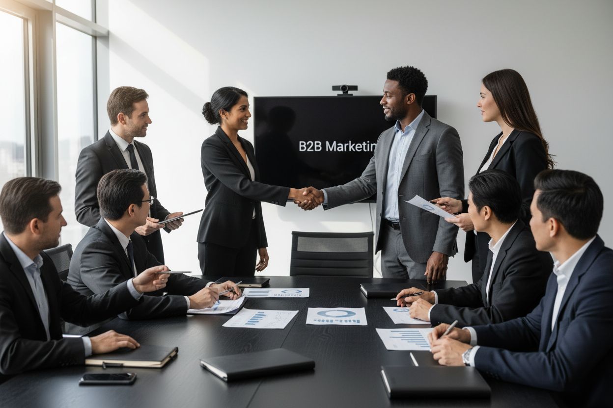 B2B marketing professionals meeting